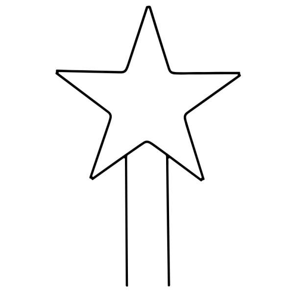 Levně Dekorace hvězda BANDAMA zápich 106cm