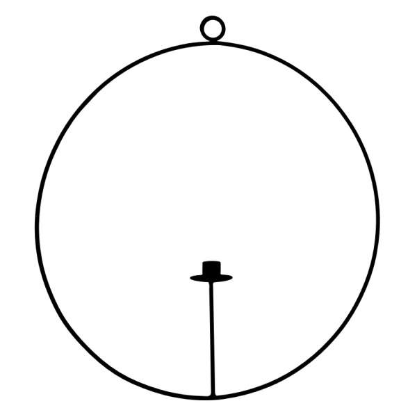 Levně Svícen BARTANG na 1 svíčku v kruhu závěsný 74cm
