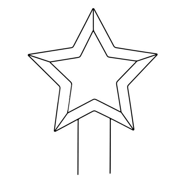 Levně Dekorace hvězda KWANDO zápich 145cm