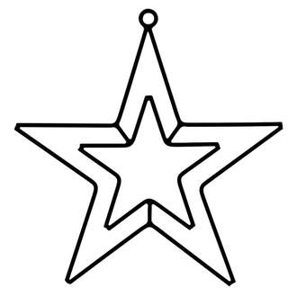 Dekorace hvězda KAGERA závěs kovová černá 58cm