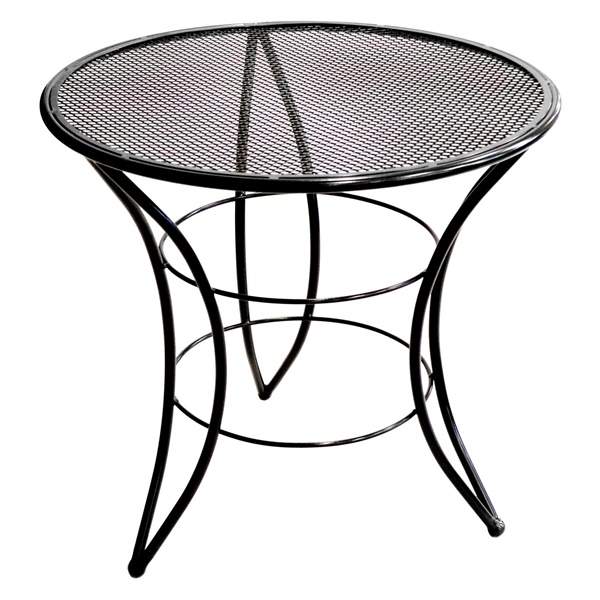 Levně Stůl kulatý DIRILLO kovový černý 75cm