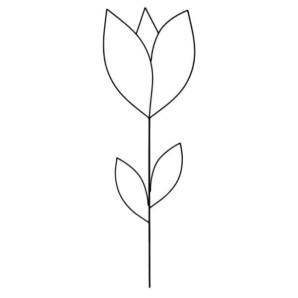 Opora/zápich tulipán kovová mix 160cm
