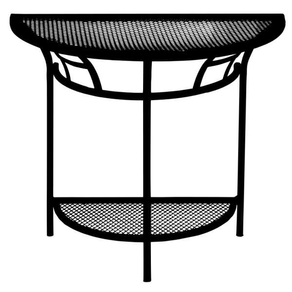 Levně Stůl půlkulatý SALSO kovový černý 65cm