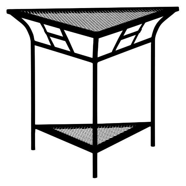 Levně Stůl rohový SIMBO kovový černý 65cm