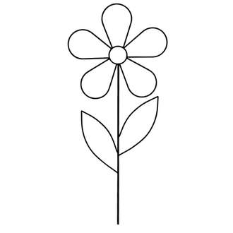 Opora/zápich květina MARGARITA kovová mix 90cm