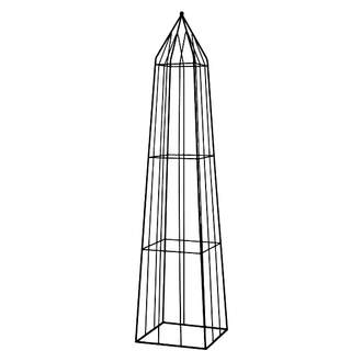 Opora/obelisk BAIRON hranatá kovová černá 240cm
