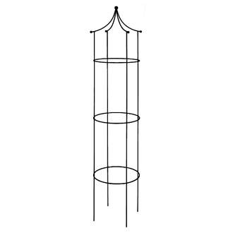 Opora/obelisk CHIKUGO kulatá kovová černá 180cm