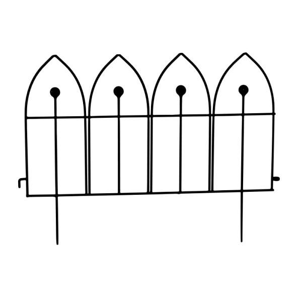 Levně Opora pro rostliny/plot kovový černý ALEX 40x55cm