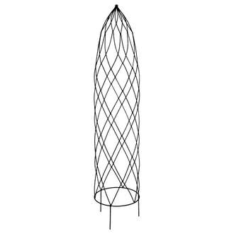 Opora/obelisk PIA kulatá kovová černá 25x130cm
