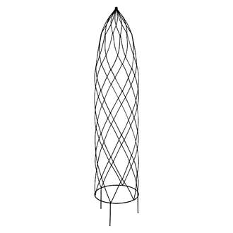 Opora/obelisk PIA kulatá kovová černá 35x170cm