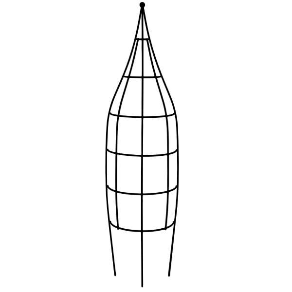E-shop Opora pro rostliny GERALDINA půlkruhová kovová černá 150cm