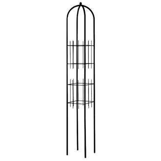 Opora/obelisk MARONI hranatá kovová černá 35x22cm