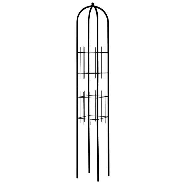 Levně Opora/obelisk MARONI hranatá kovová černá 35x22cm
