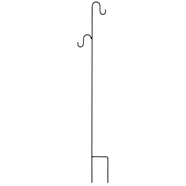 Levně Zápich na lucernu/závěsný květináč MERCED kovový černý 170cm