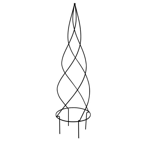 Levně Opora/obelisk MOOSE kovová černá 150cm