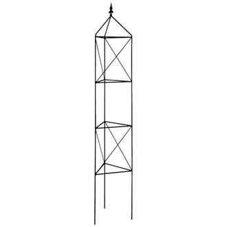 Opora/obelisk PUULA trojúhelník se špicí kovová černá 165cm