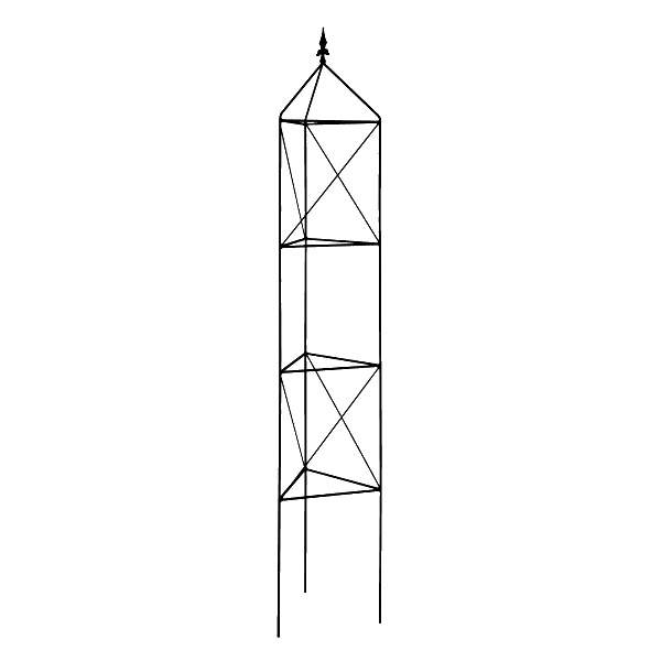 Levně Opora/obelisk PUULA trojúhelník se špicí kovová černá 185cm