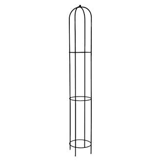 Opora/obelisk VJOSA kulatá kovová černá 200cm