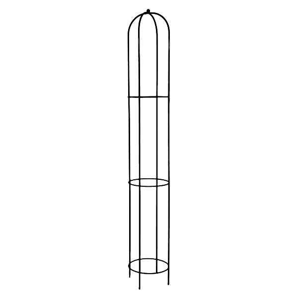 Levně Opora/obelisk VJOSA kulatá kovová černá 200cm