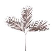 Palma větev listy umělá s glitry hnědá 80cm