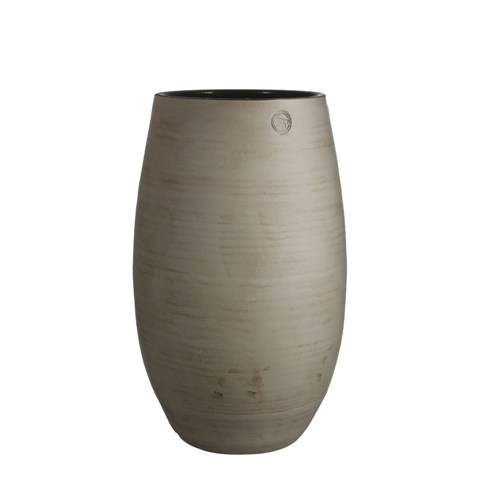Levně Váza oválná keramika hnědošedá 40cm