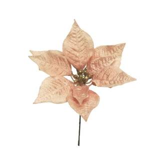 Poinsettia ANNELI květ umělá růžová 18cm