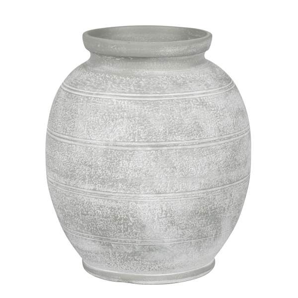 Levně Váza GIRONA 1-10E keramika světle šedá 35cm