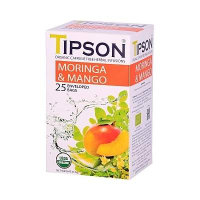 Levně Čaj TIPSON BIO Health Teas Moringa Mango 25x1,5g