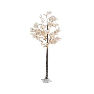 Strom svítící 180LED teplá bílá + trafo zasněžený 180cm