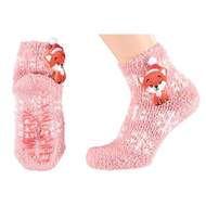 Ponožky dětské liška 3D vel.25-30 růžová