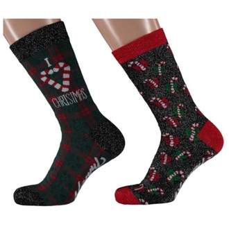 Ponožky dámské lízátka 2ks vel.36-41 červeno-černá