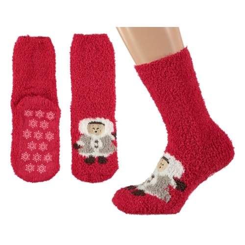 Levně Ponožky dětské eskymák 3D vel.23-26 červená