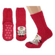 Ponožky dětské eskymák 3D vel.27-30 červená