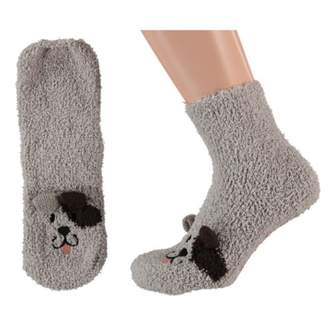 Ponožky dětské pes 3D vel.35-38 béžová