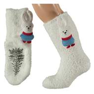 Ponožky dětské zajíc 3D vel.23-26 bílá
