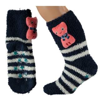 Ponožky dětské kočka 3D vel.23-26 tmavě modrá
