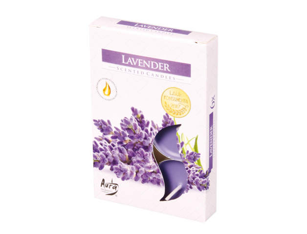 Svíčka čajová vonná 6ks Lavender