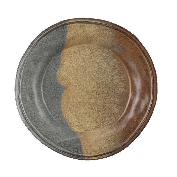Levně Talíř mělký BOAZ keramika hnědá 28cm