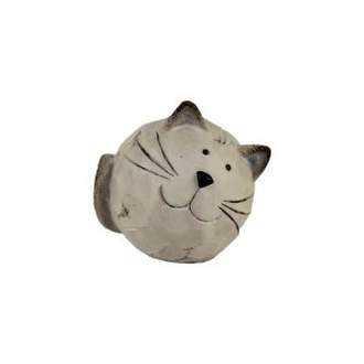 Kočka koule terakota bílá 7,5cm