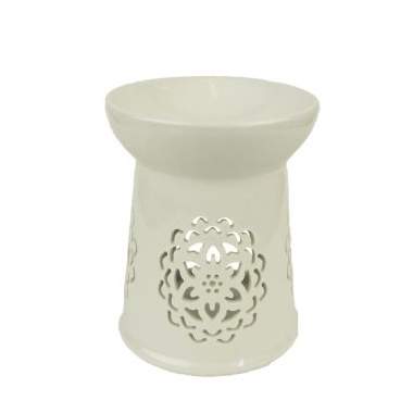 E-shop Aromalampa porcelánová s mandalou bílá 13,2cm