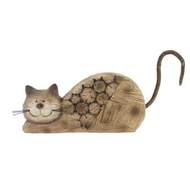 Dřevěná dekorace kočka  kulatina 21,5cm