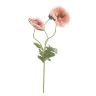 Vlčí mák FLORA řezaný umělý 3 květy růžový 70cm