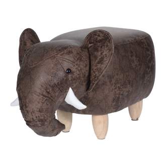 Stolička tvar slon dřevo 66cm