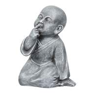 Buddha klečící LOMBOK 20-08E fiberclay šedá 40cm