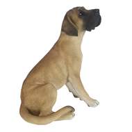 Pes Německá doga sedící OUTDOOR polyresin sv.hnědá 52,5cm