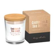 Svíčka vonná sklo s víčkem Cashmere & Sea Breeze 130g