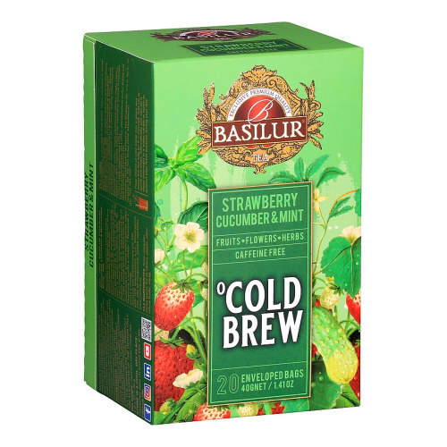 Levně Čaj Basilur Cold Brew Strawb.Cucumber & Mint 20x2g