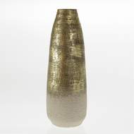 Váza kónická úzké hrdlo keramika zlatá 60cm