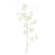 Větev květy umělá bílá 56cm