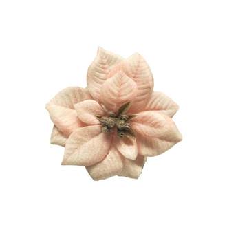 Poinsettia ODA květ na klipu umělá růžová 11cm